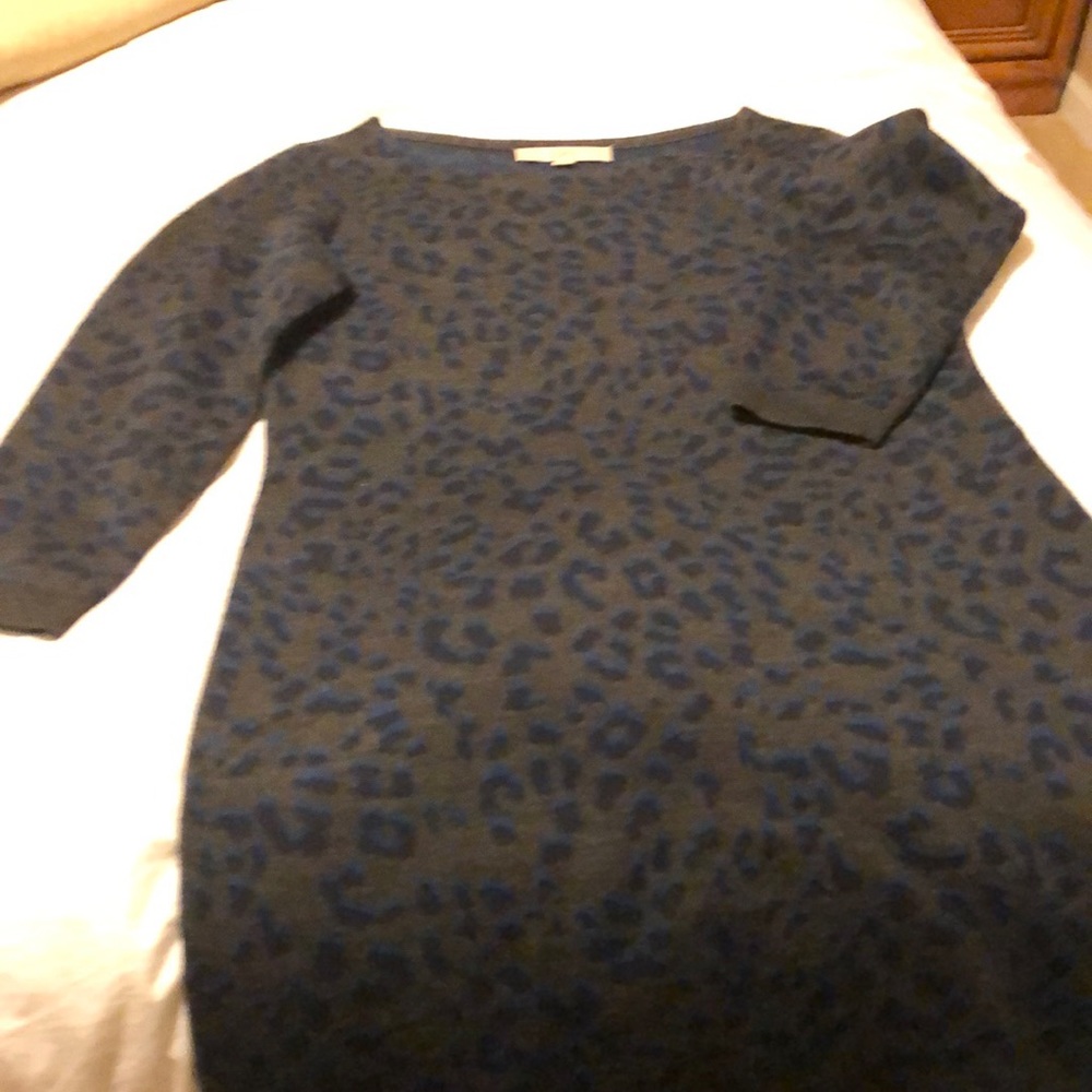 Knit animal print dress